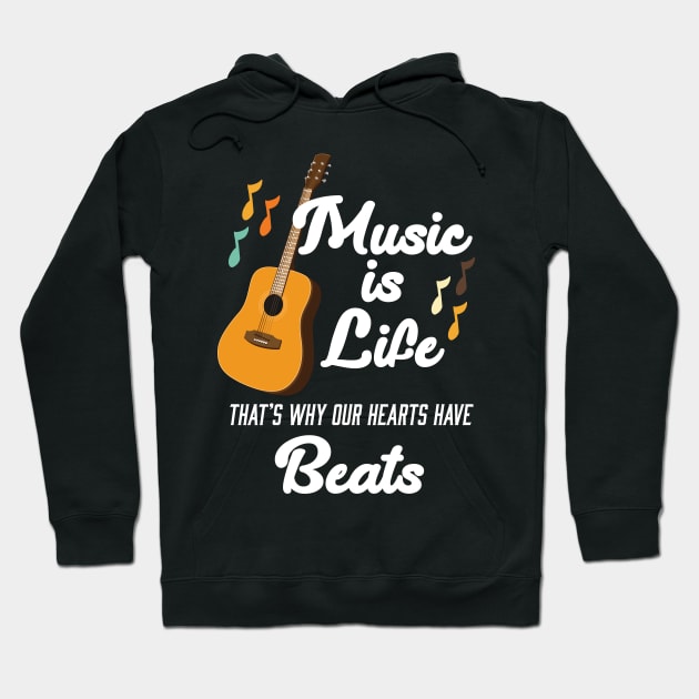 Funny Acoustic Guitar Graphic Design Quote and Guitarist Hoodie by Riffize